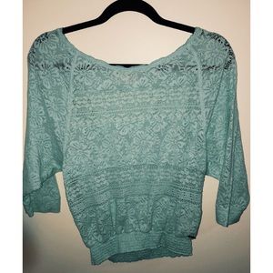 ABERCROMBIE & FITCH TEAL TOP